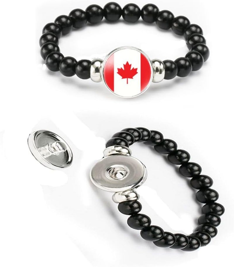 vmcoatdu National Flag Bracelet Elastic Rope Beaded Bracelet Support Your Country Travel Souvenir Gifts for Men Women - Image 4